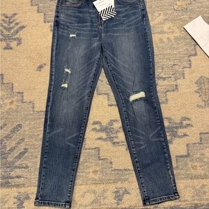 Sandrine Rose Distressed Ankle Jeans new will fit a size 32 waist
